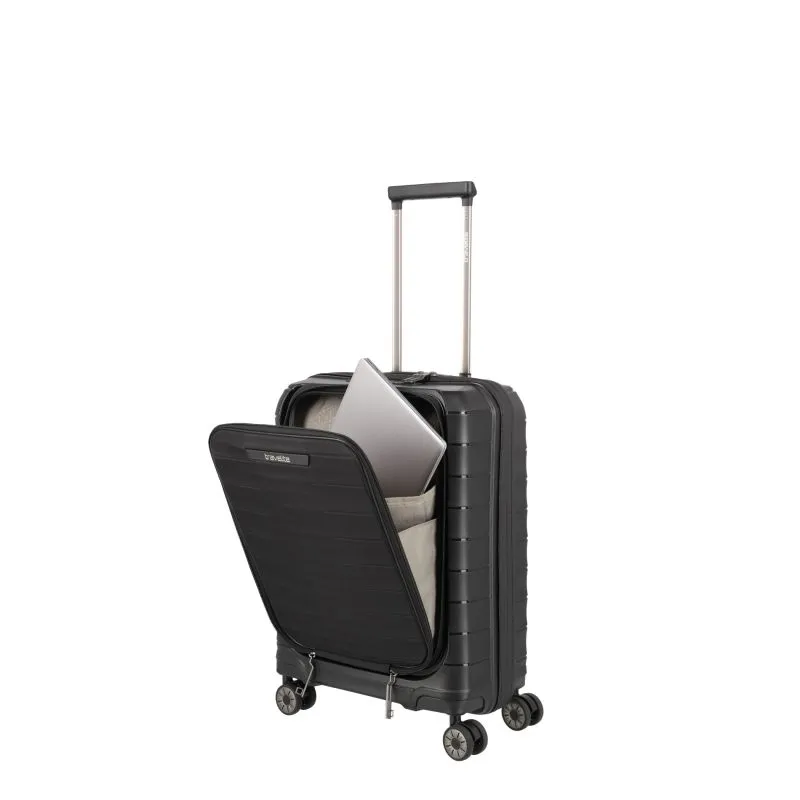 Travelite MOOBY Bordtrolley S mit Vortasche (55 cm) - Schwarz