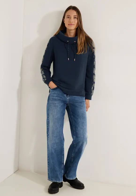CECIL Sweatshirt mit Volumenkragen