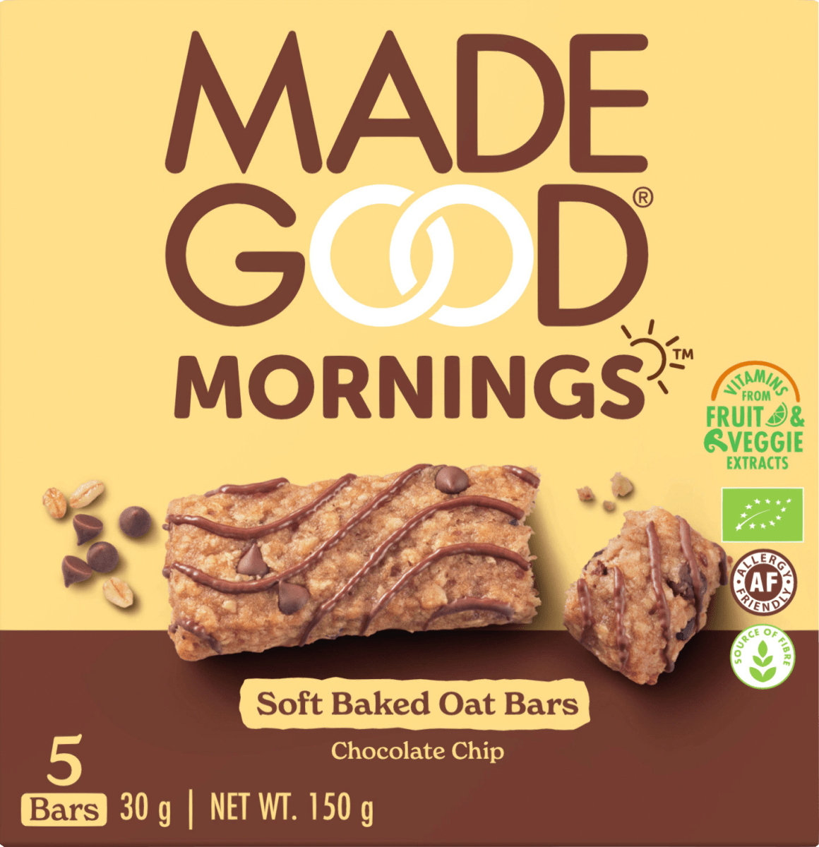 Müsliriegel, Chocolate Chip, Soft Baked Oat Bars (5 Stück), 150 g