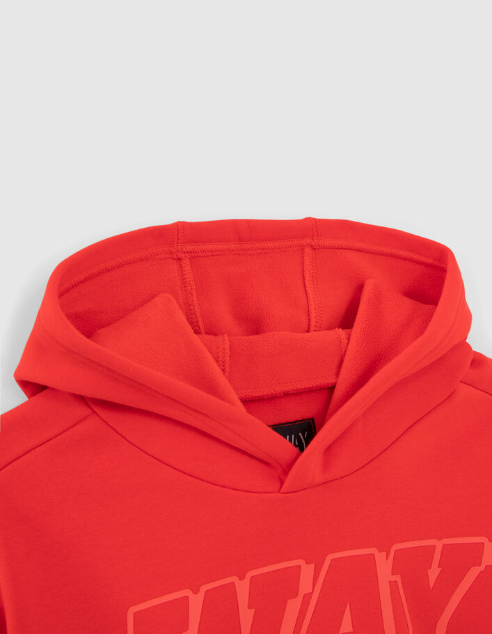 Sweat rouge maxi logo gomme garçon