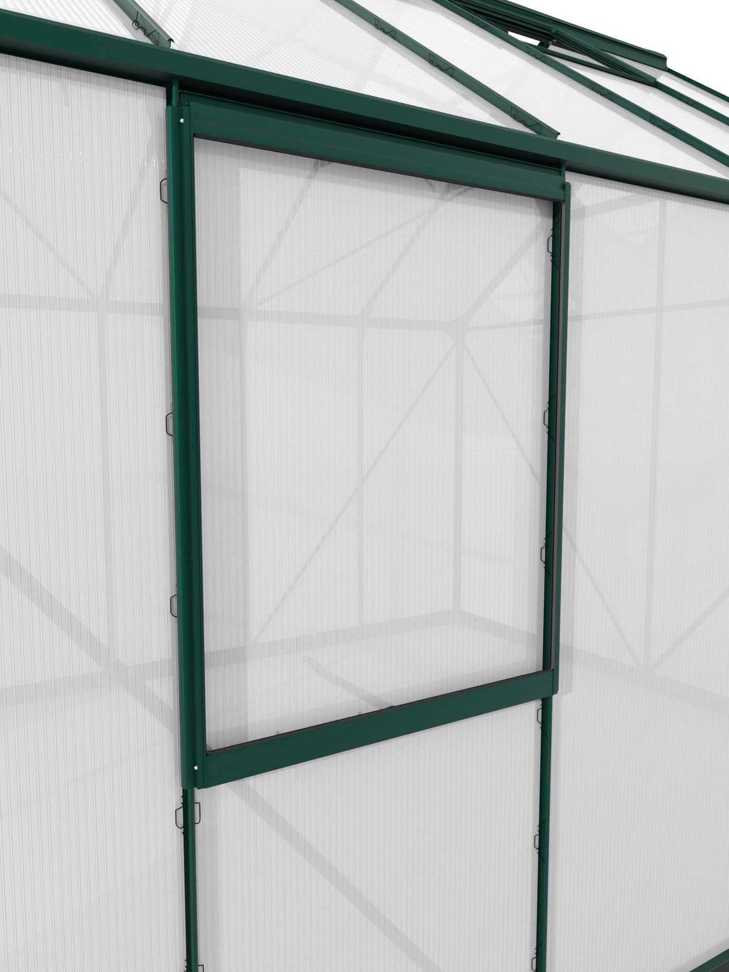 Vitavia Fenster für Venus, Apollo, Calypso, Freya, Dione u.a., Gewächshausfenster, Alu, mit Hohlkammerplatte 6 mm
