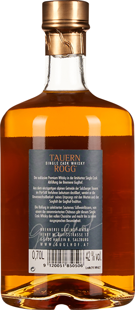 Brennerei Guglhof Whisky Single Cask TauernROGG 0,7 Liter im Geschenkkarton