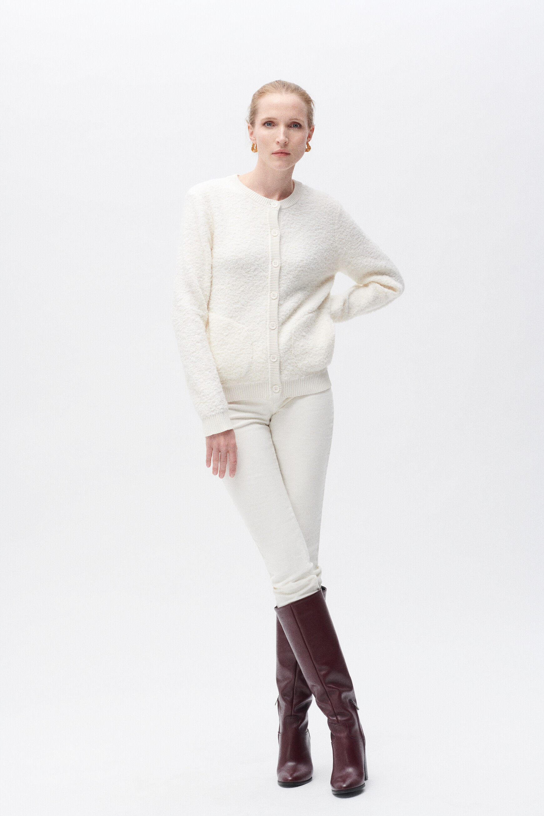 Veste will ecru femme