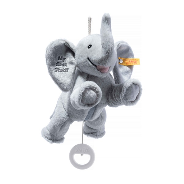 My first Steiff Ellie Elefant Spieluhr, 25 cm, hellgrau