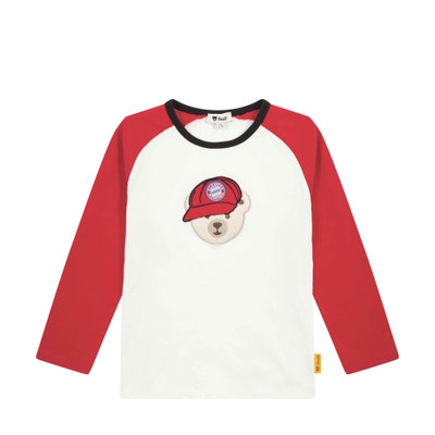 T-Shirt langarm FC Bayern, weiß