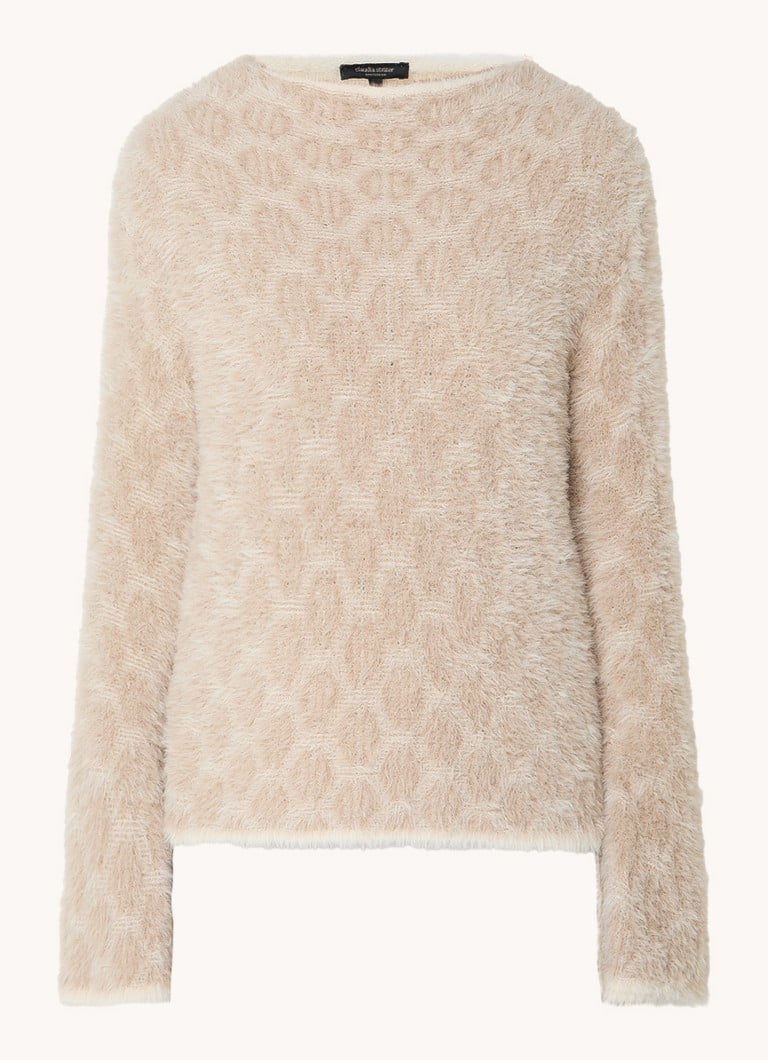 Maglione a maglia fine di Claudia Sträter con motivo a maglia e maniche a tromba