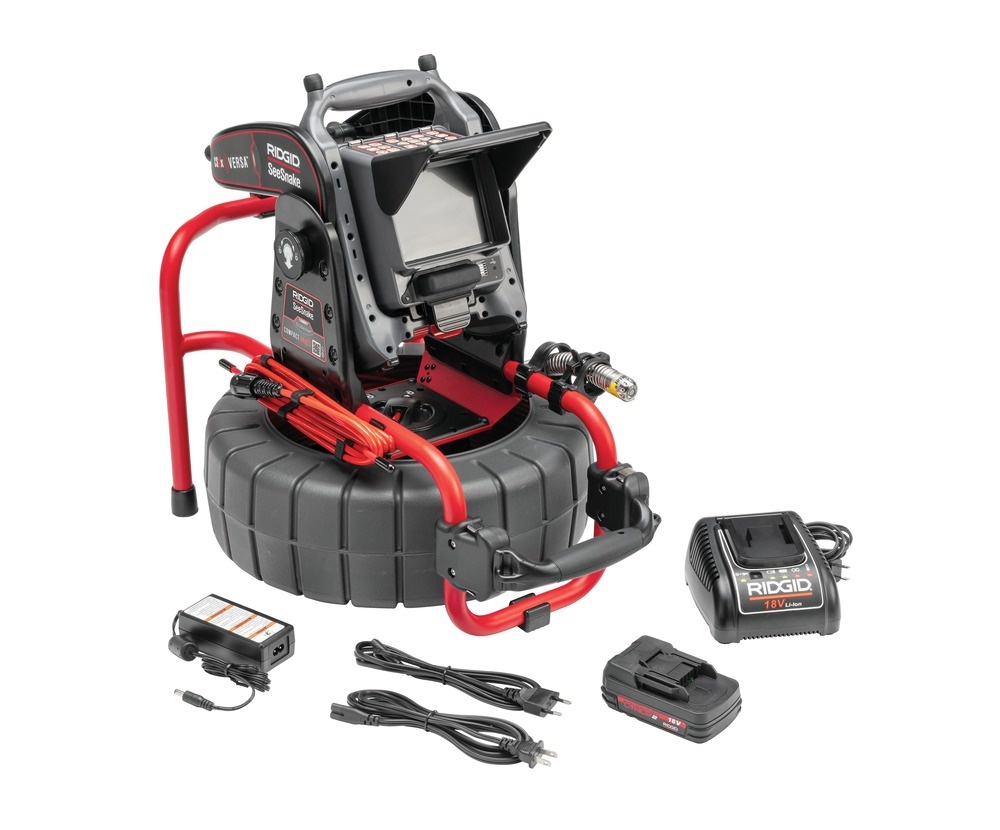 Sistem Ridgid 64213 SeeSnake Compact M40 cu monitor digital de înregistrare CS6x VERSA și 1 baterie de 18V 4.0Ah și 1 încărcător