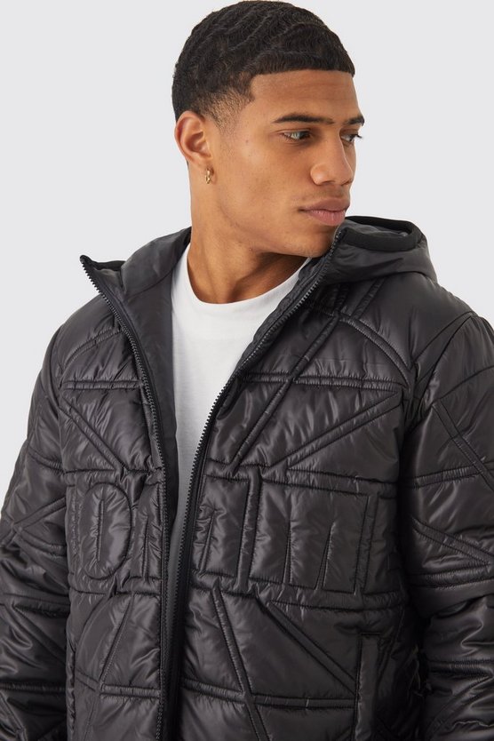 Homme Steppjacke mit Kapuze