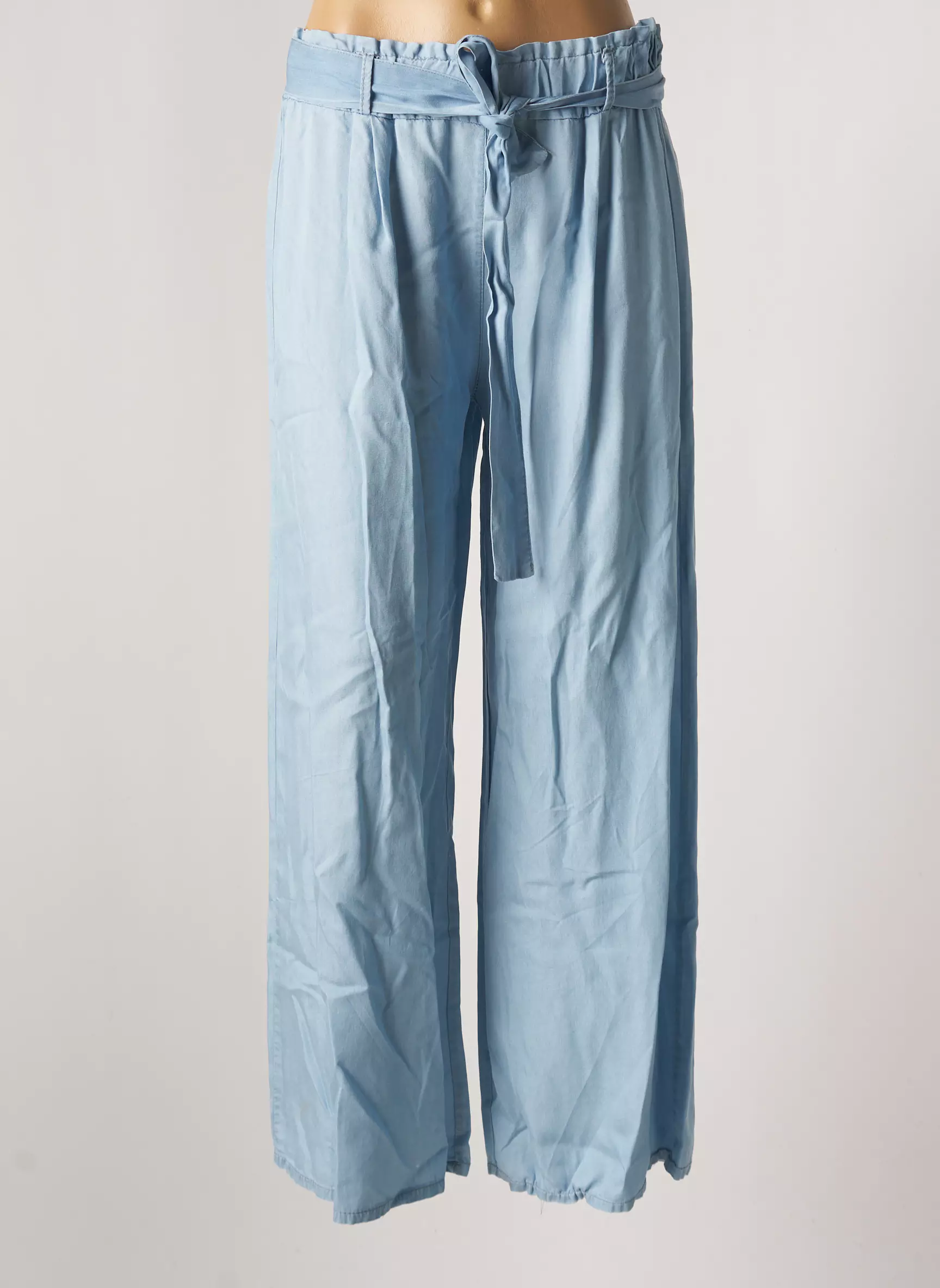La Petite Nimoise Pantalons Larges Femme couleur bleu
