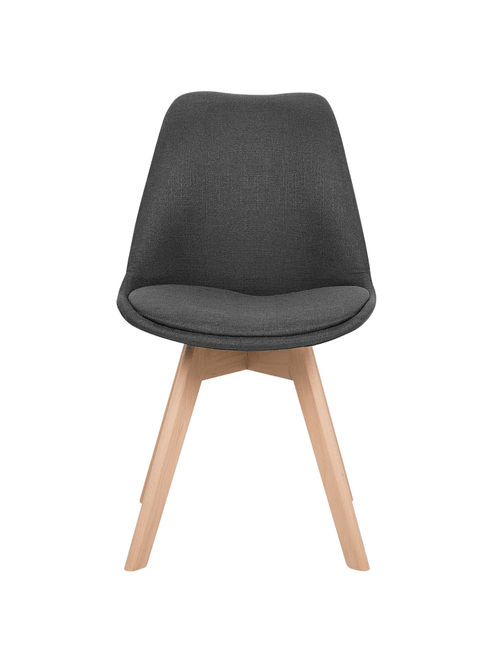 Beliani 2er-Set Esszimmerstuhl DAKOTA II in Grau/Heller Holzfarbton günstig kaufen onesize