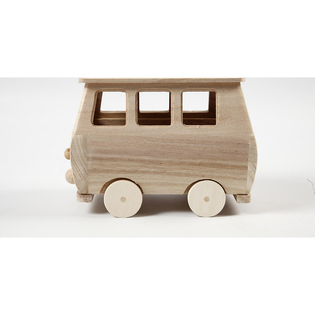 Deko Minibus aus Holz, 17x10x13 cm