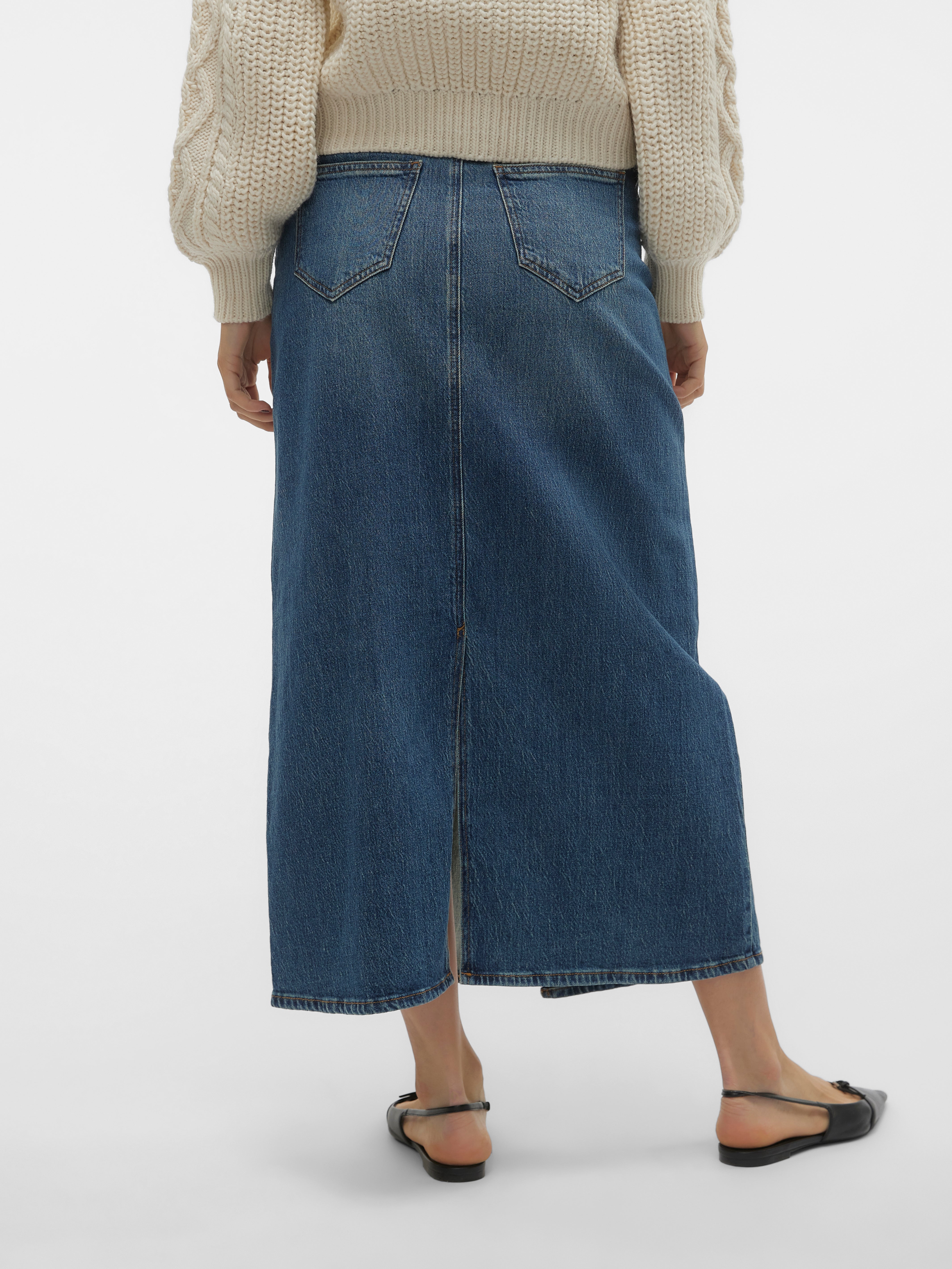 VMTESSA Hohe Taille Langer Rock