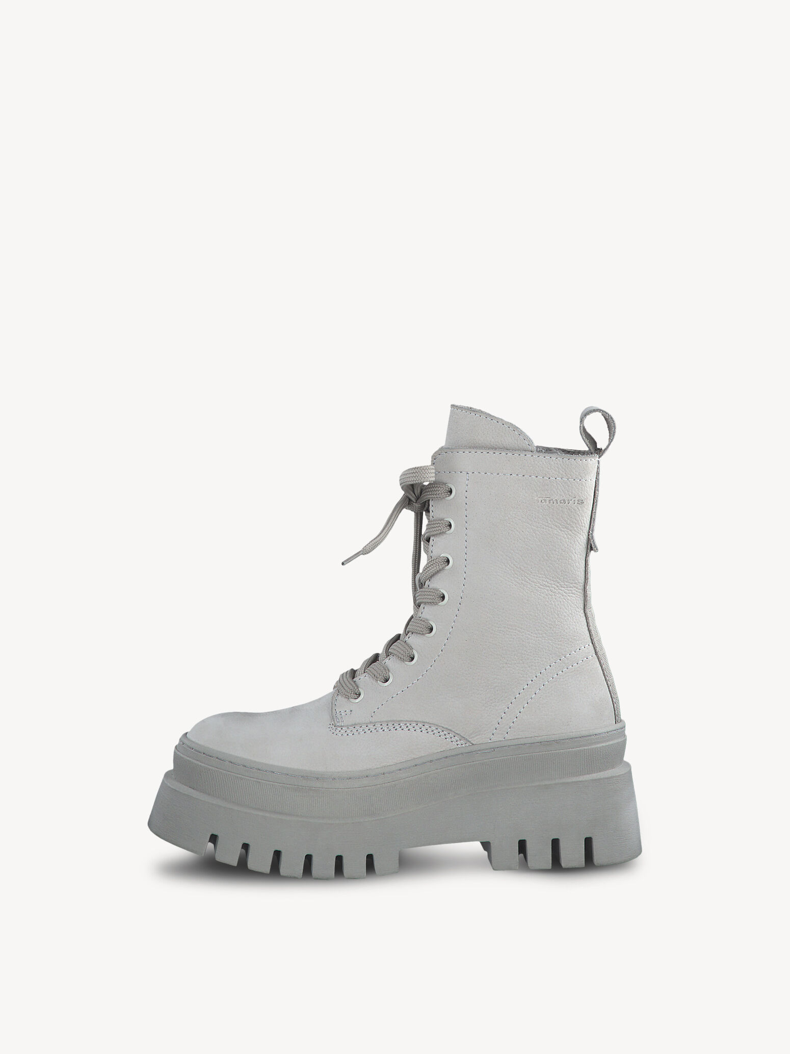 Bottine en cuir - gris