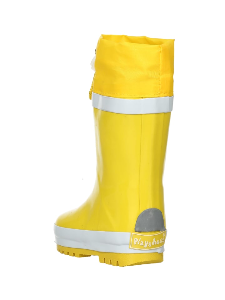 Playshoes Gummistiefel Basic gefüttert in Gelb günstig kaufen