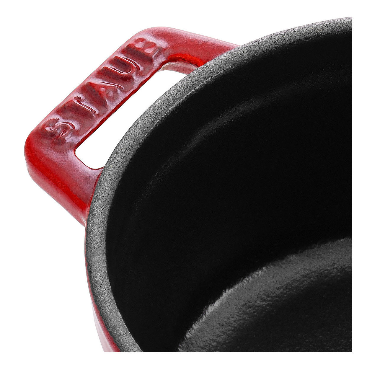 Mini Cocotte 10 cm, rund, Kirsch-Rot, Gusseisen