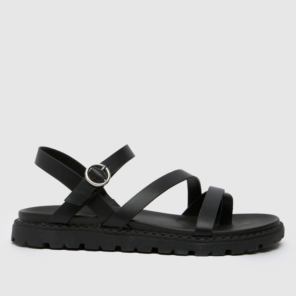 Schuh črni sandali s paščki Trula za dekleta