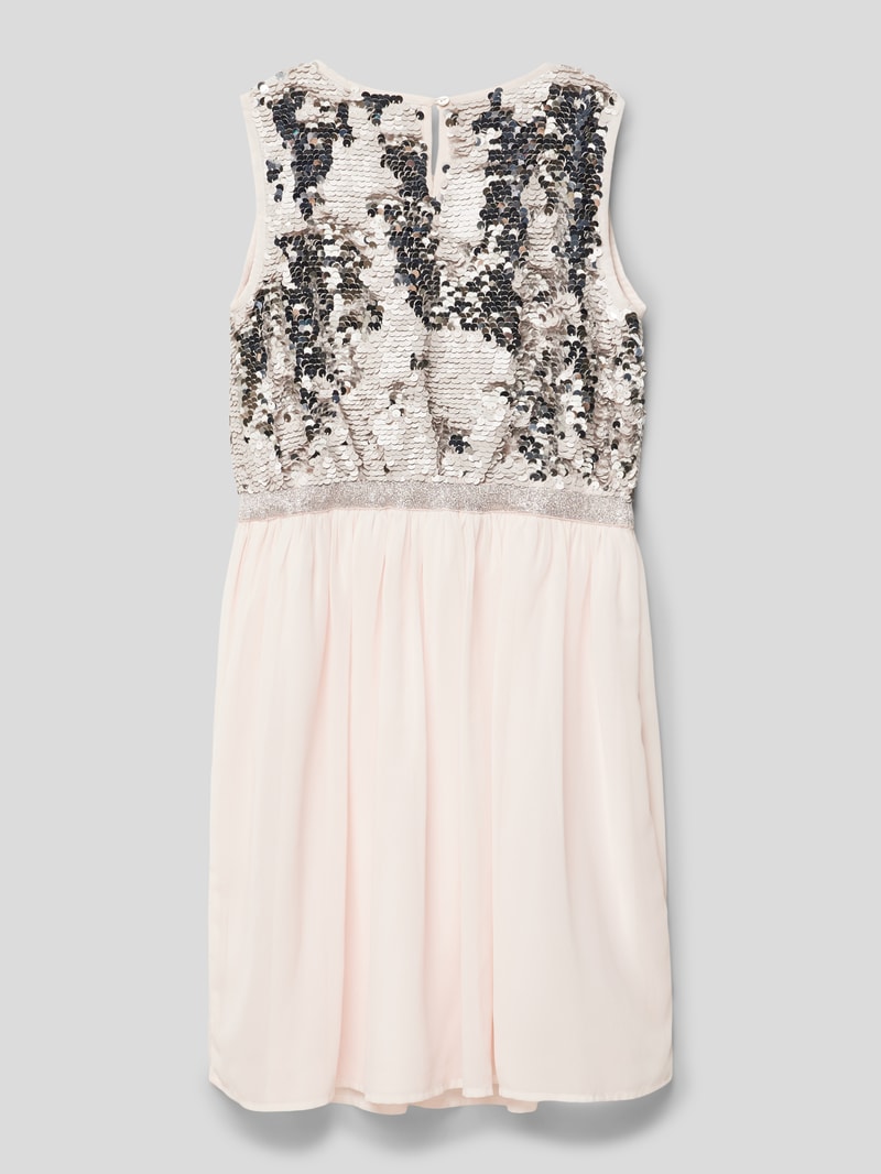 Kleid mit Wendepailletten in apricot