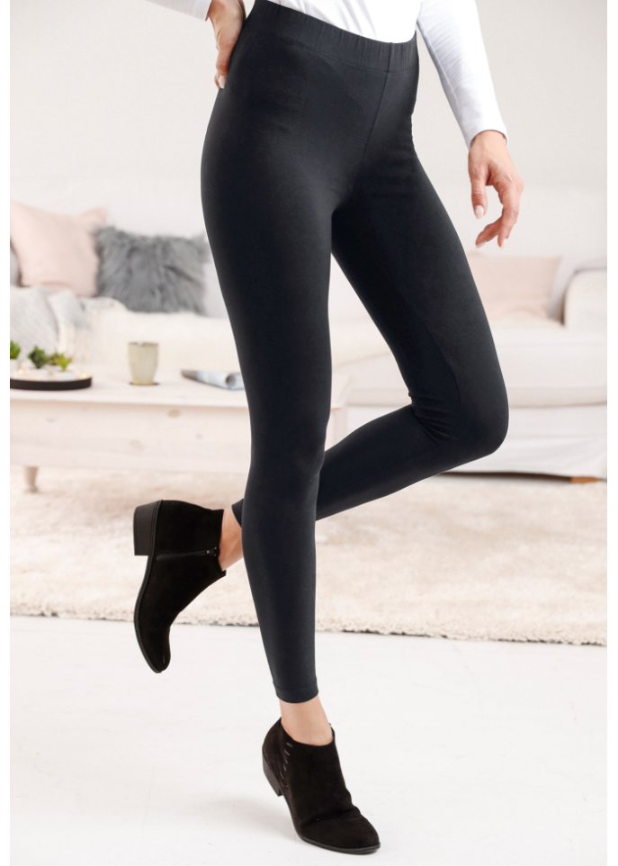 Baumwoll-Leggings mit elastischem Komfortbund