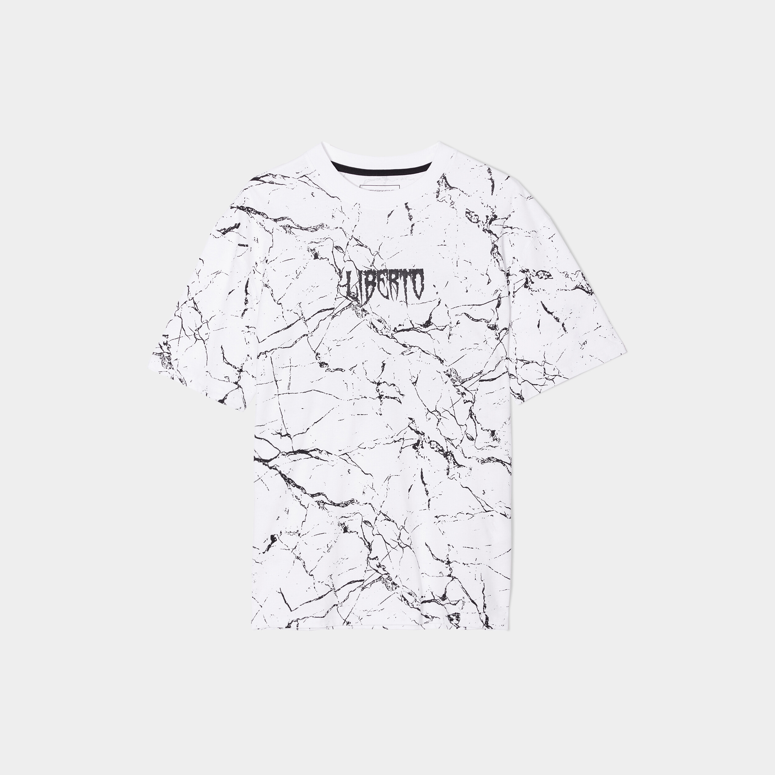 T-shirt oversize manches courtes Liberto blanc homme | La Halle
