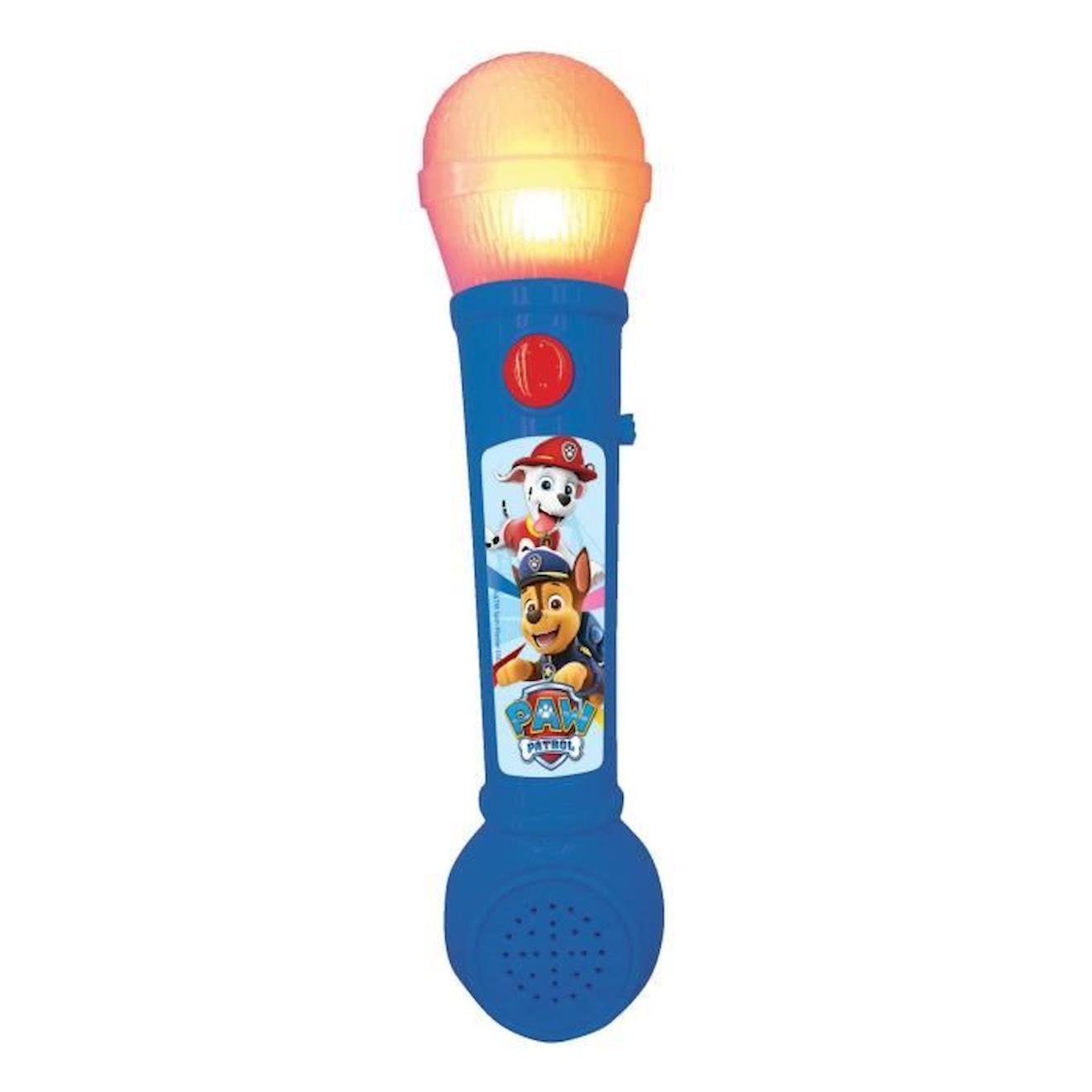 Microphone Lumineux avec Mélodies et Effets Sonores Pat’Patrouille bleu