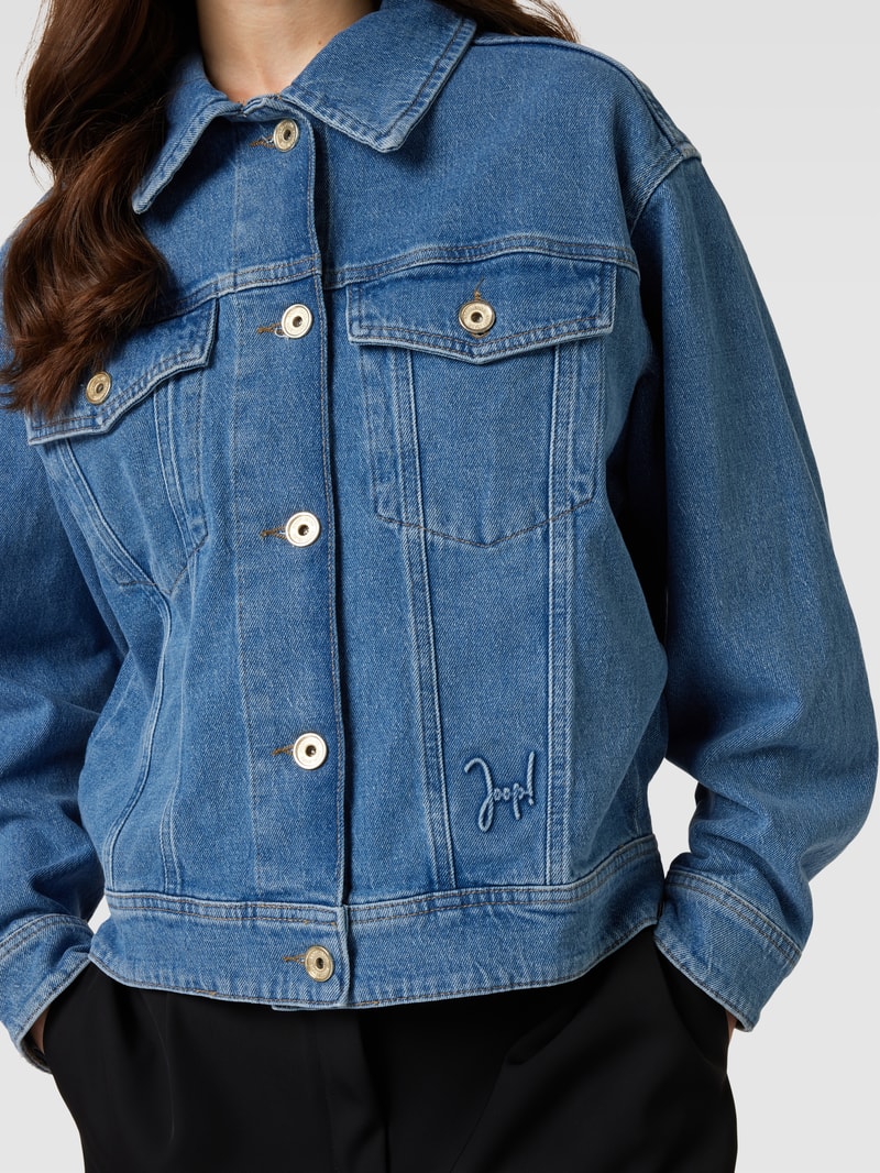 Jeansjacke mit Kentkragen in jeans