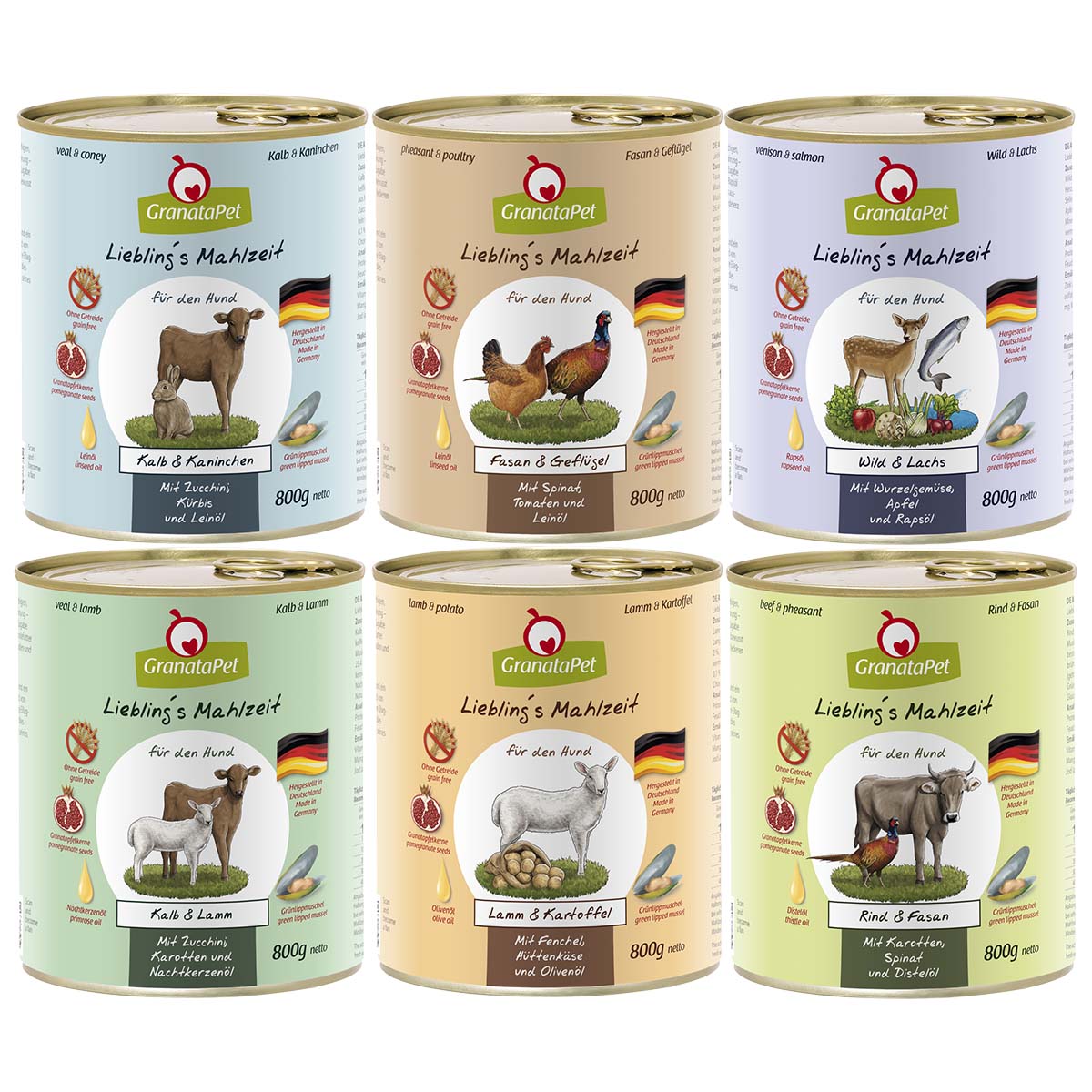GranataPet Liebling's Mahlzeit Mixpaket 36x800g bei ZooRoyal