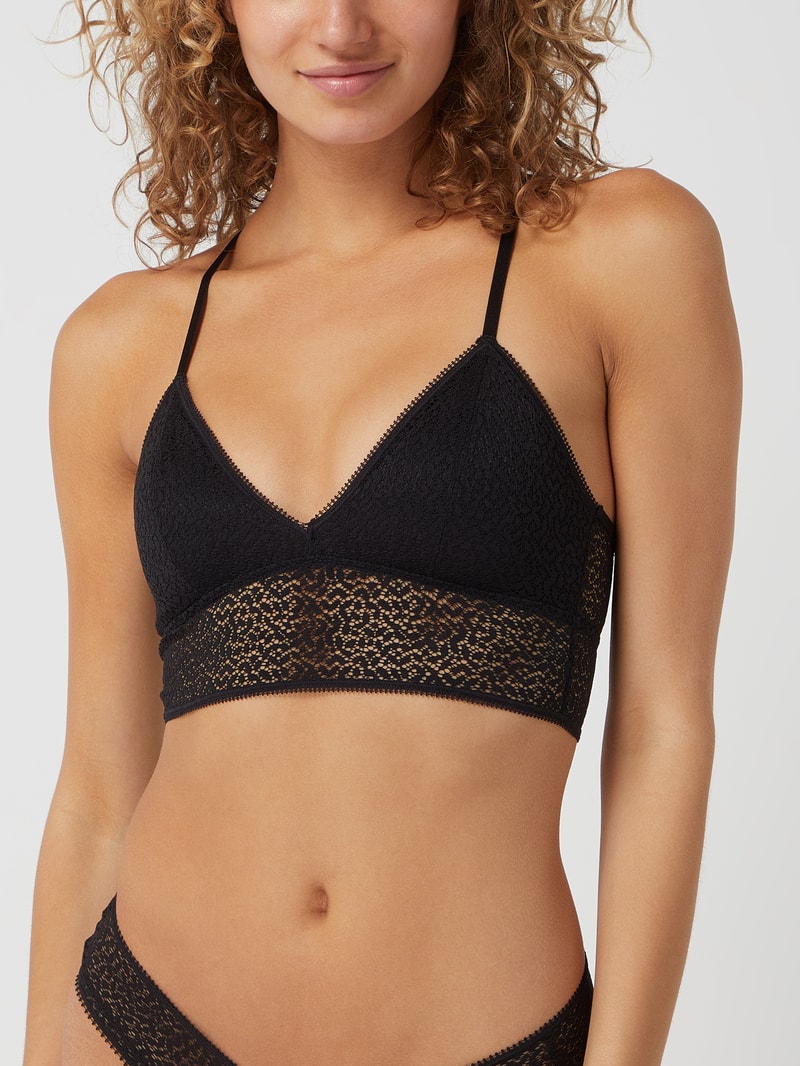 Bustier aus Spitze in schwarz