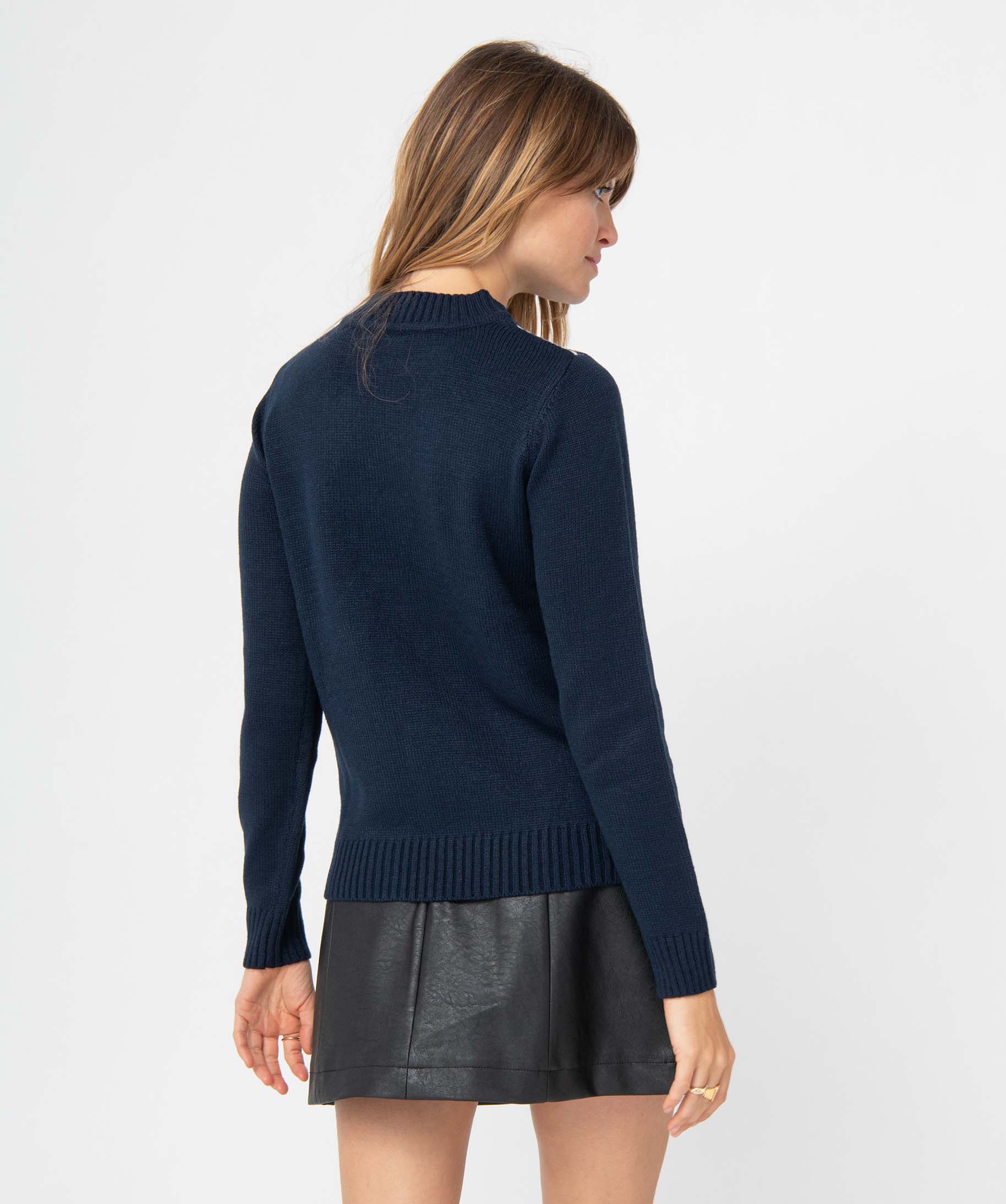 Pull de Nol femme à motif XXL Stitch - DS bleu | GEMO