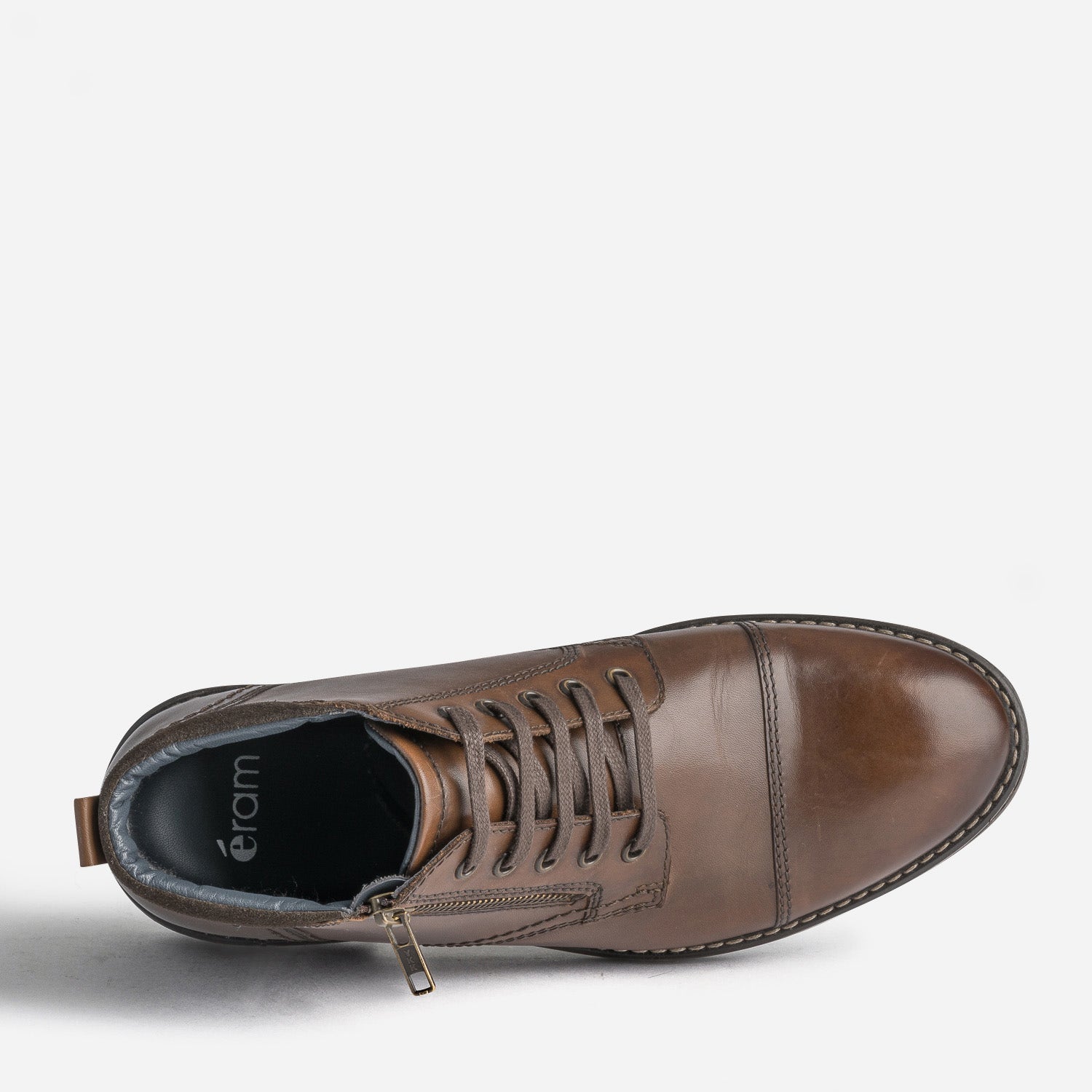Boots à lacet marron en cuir