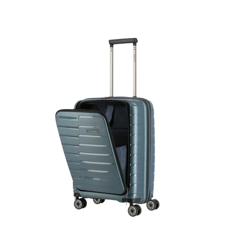 Travelite AIR BASE Trolley S m. Vortasche (4 Räder) - Eisblau