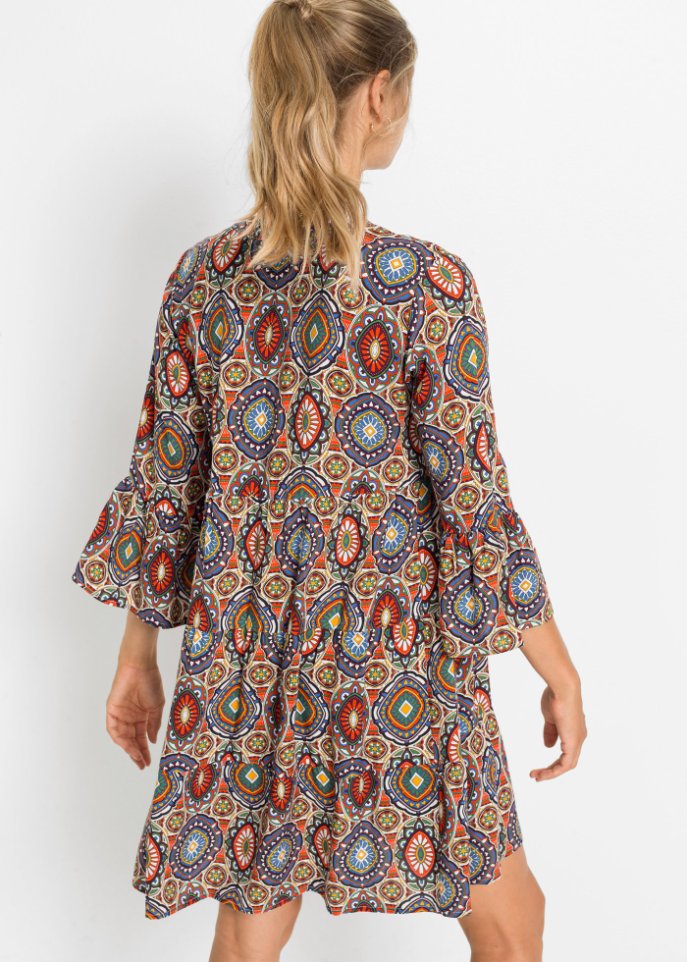 Webkleid mit Volants