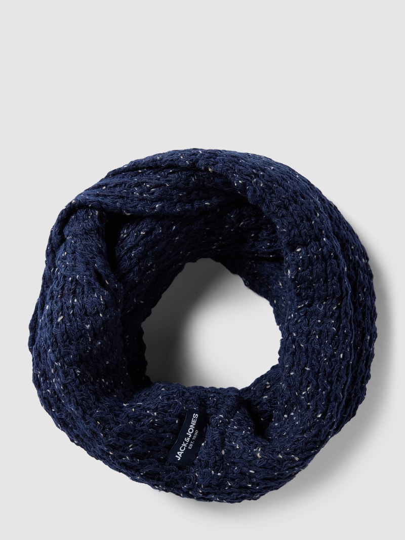 Loop-Schal mit Label-Detail Modell 'CLIFF' in marineblau