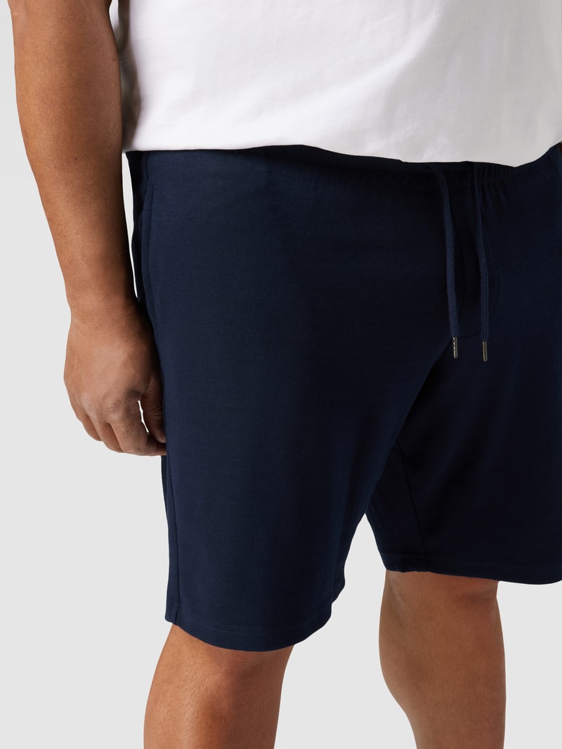 PLUS SIZE Sweatshorts mit Tunnelzug in dunkelblau
