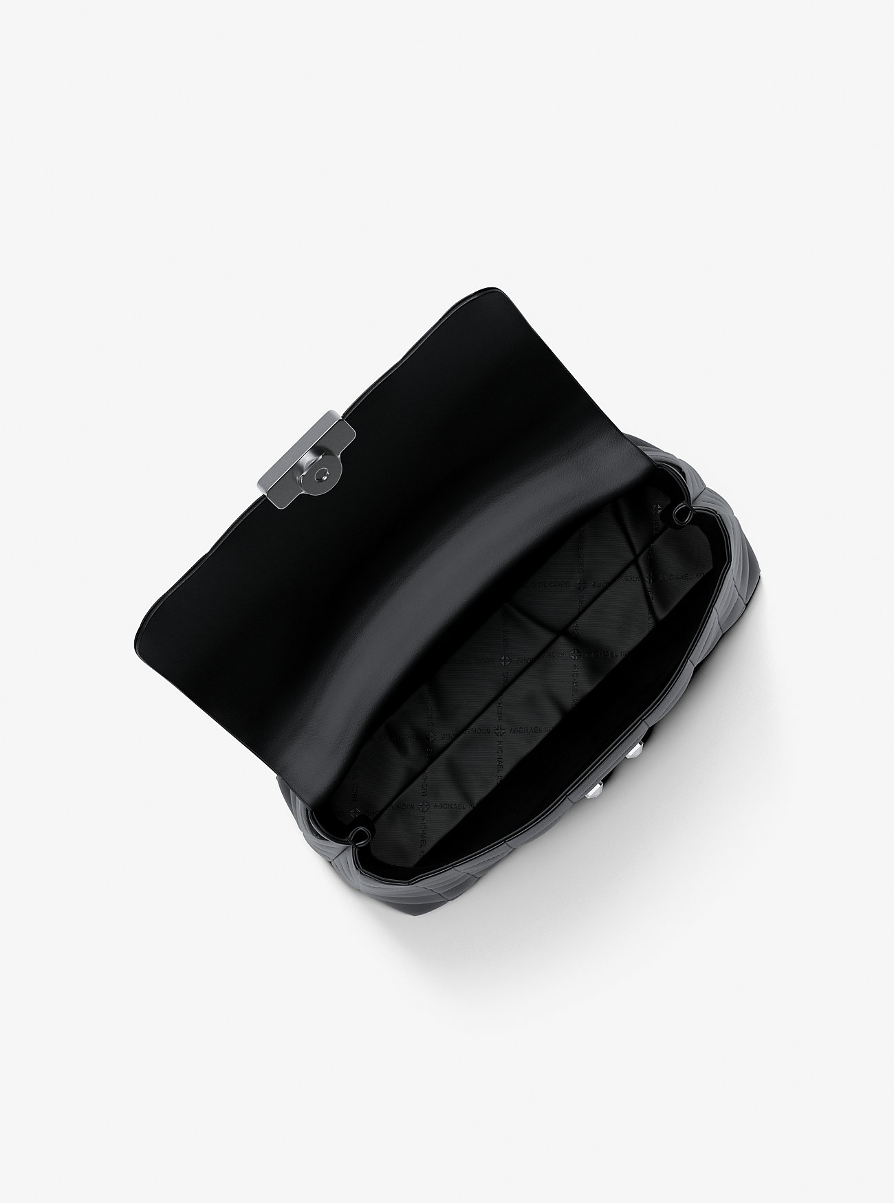 Tribeca Medium Vattert Skinnveske - SVART