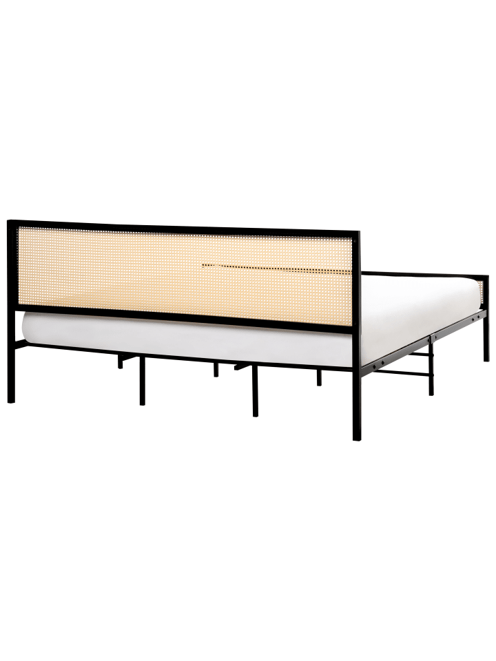 Beliani Doppelbett AVANTON in Schwarz/Braun - (W) 185 x (H) 90 x (L) 208 cm günstig kaufen onesize