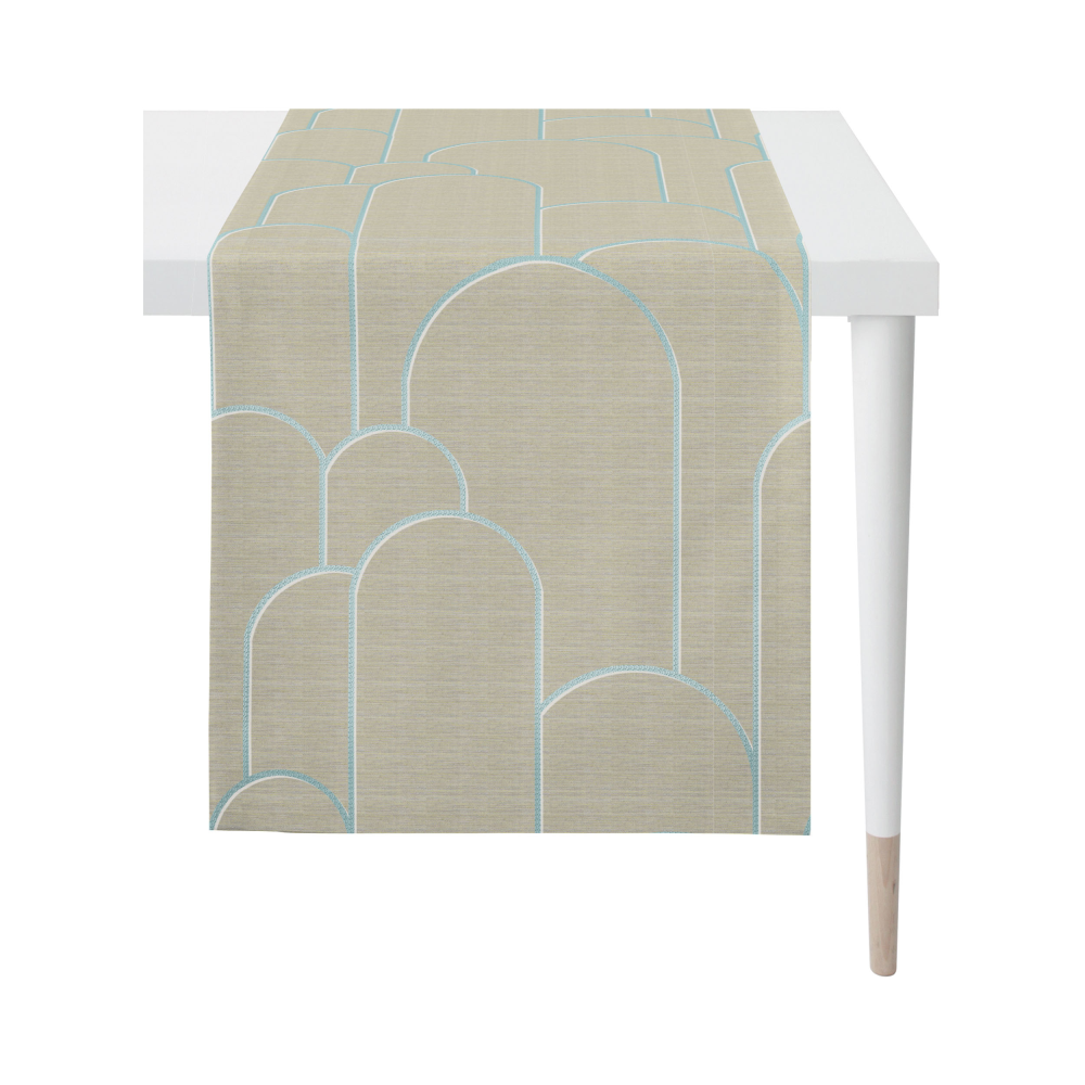 Tischläufer Vision beige/türkis