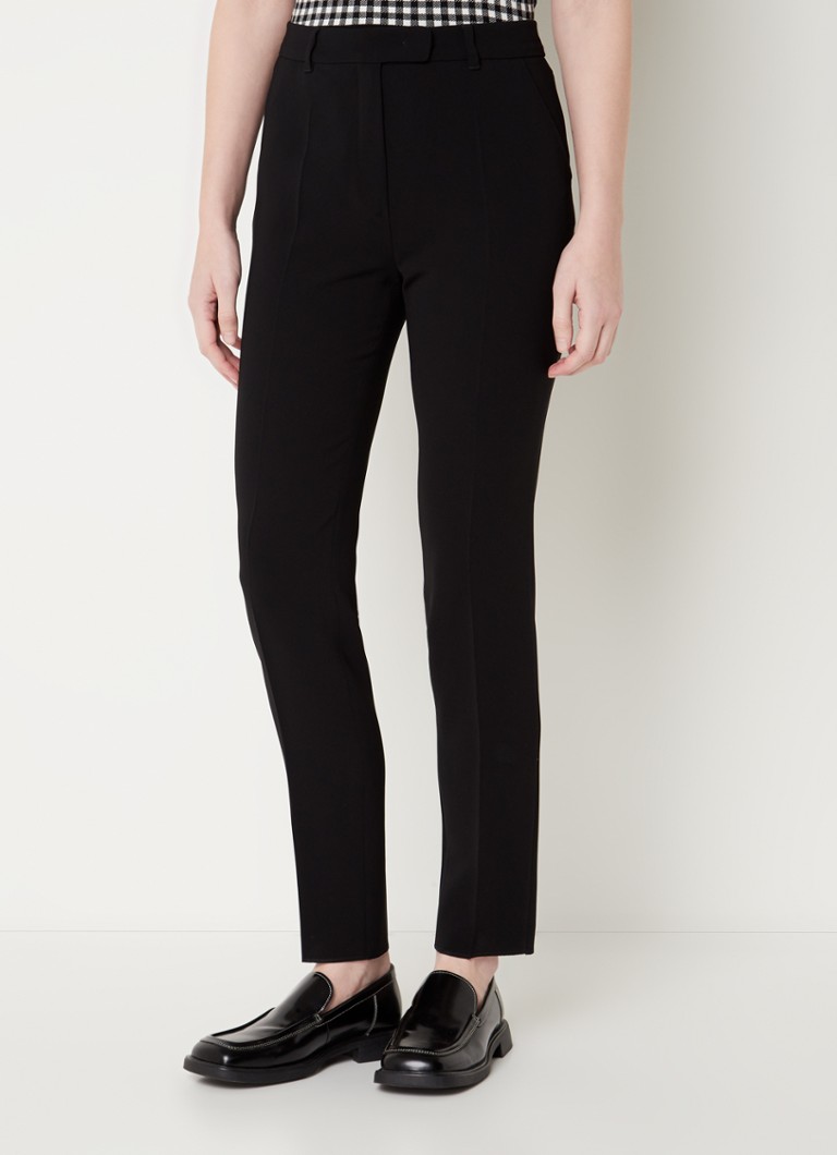 Pantaloni MaxMara slim fit cu talie înaltă și buzunare laterale