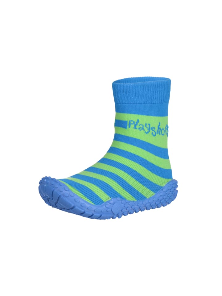 Playshoes Aqua-Socke Streifen in Blau/Grün günstig kaufen
