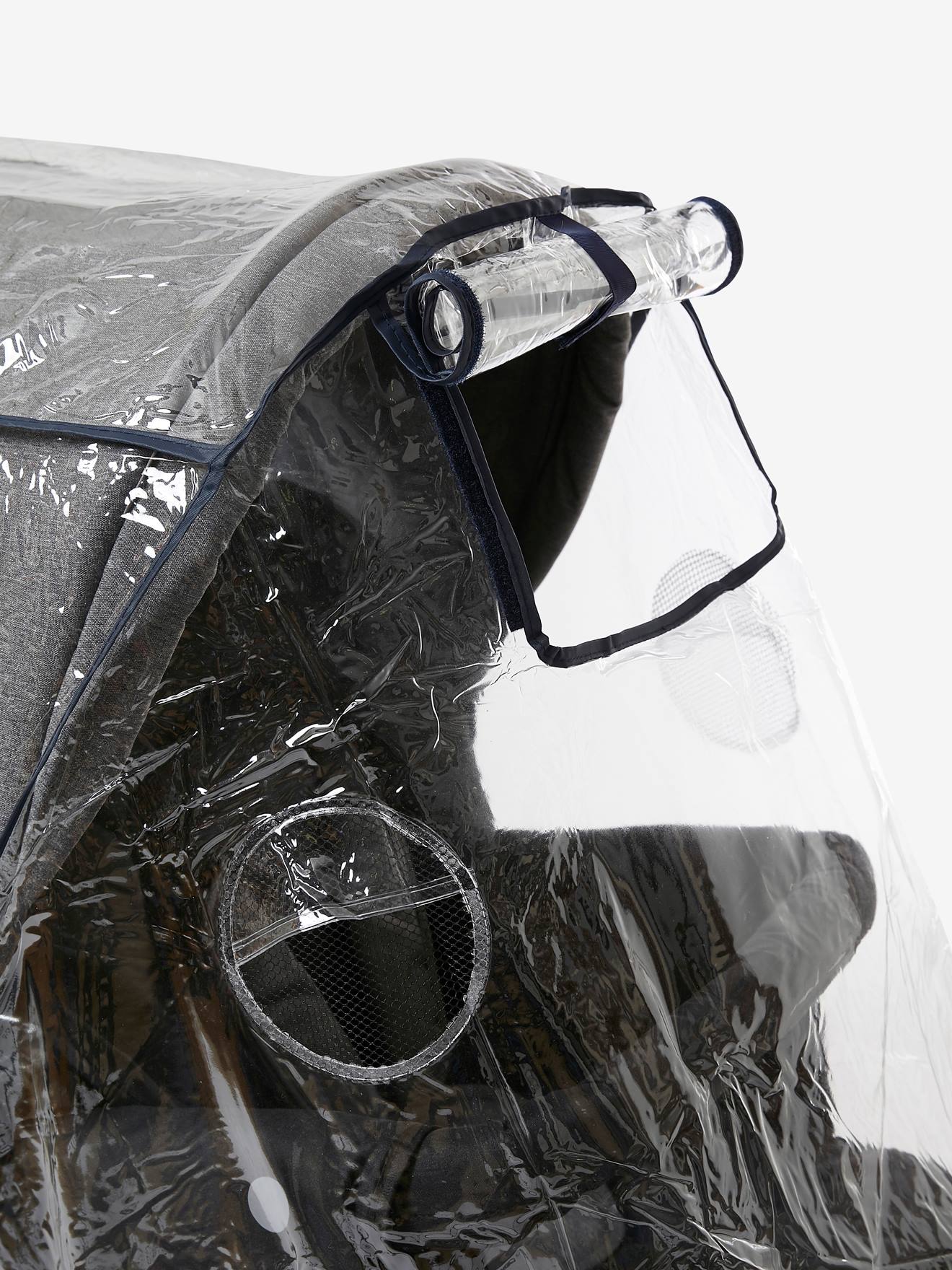 Vertbaudet Regenverdeck für Geschwisterkinderwagen - transparent