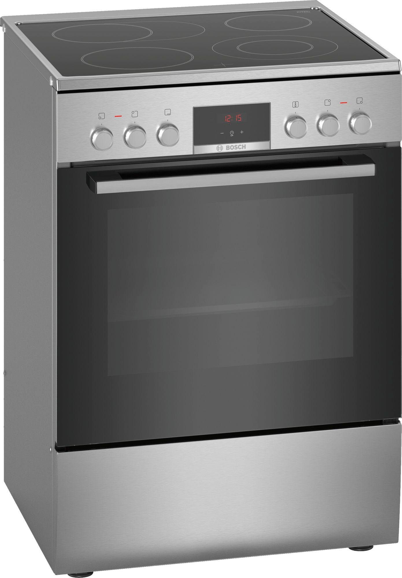 BOSCH Elektro-Standherd 4 HKR39C250, mit 2-fach-Teleskopauszug, ecoClean Direct