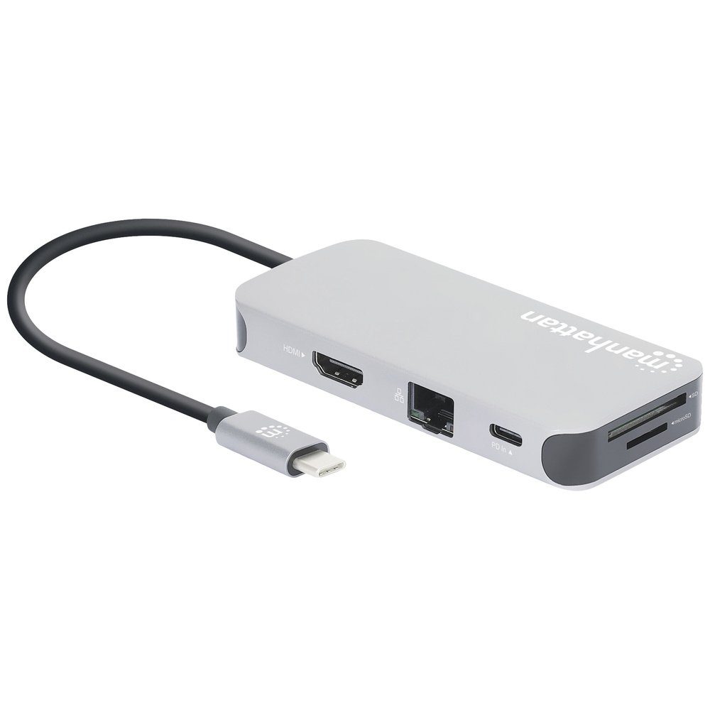 MANHATTAN Laptop-Dockingstation Manhattan 130615 USB-C® Dockingstation USB-C® Power Delivery