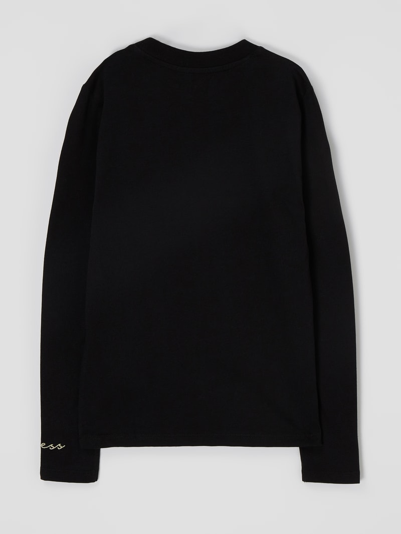 Longsleeve mit Stehkragen in schwarz