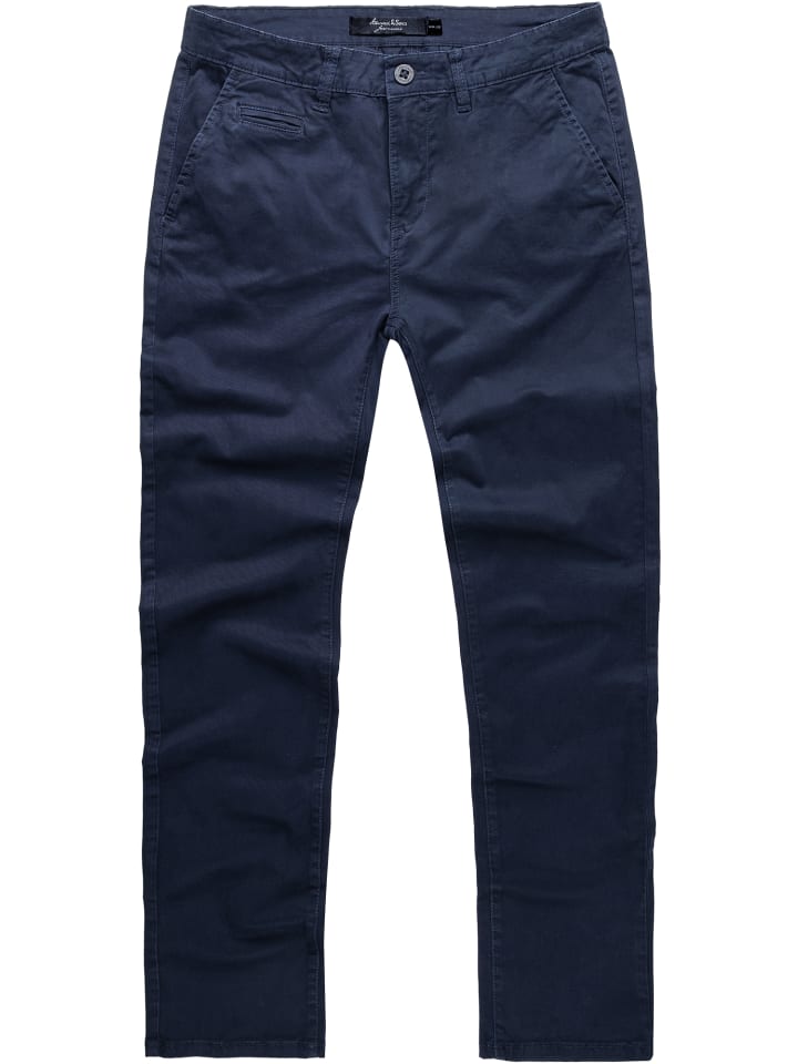 Amaci&Sons Slim Fit Chino mit Stretch ATLANTA in Navyblau günstig kaufen