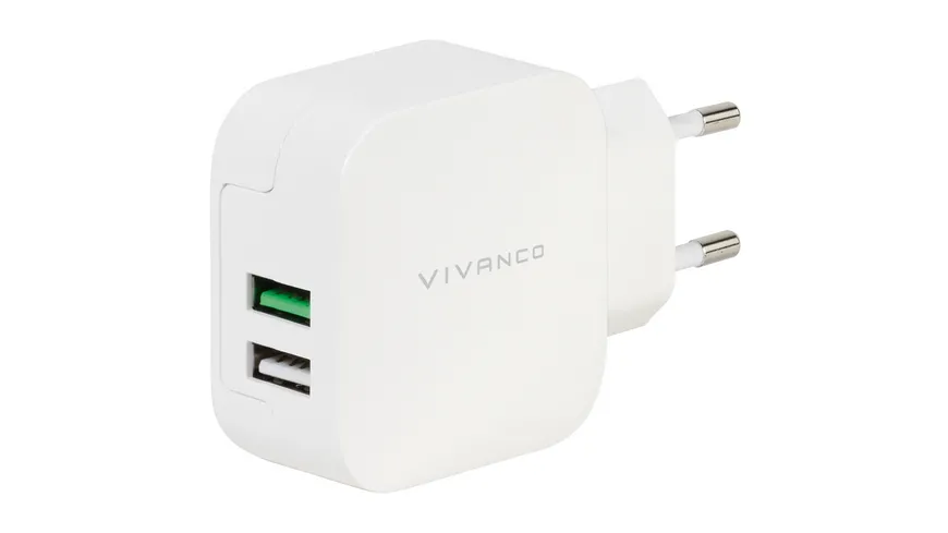 Vivanco Fast Charger Dual mit Smart IC, Ladegerät 17W max.