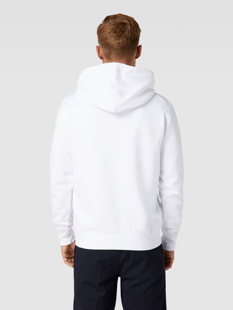 Hoodie mit Logo-Stitching Modell 'FLAG' in weiß