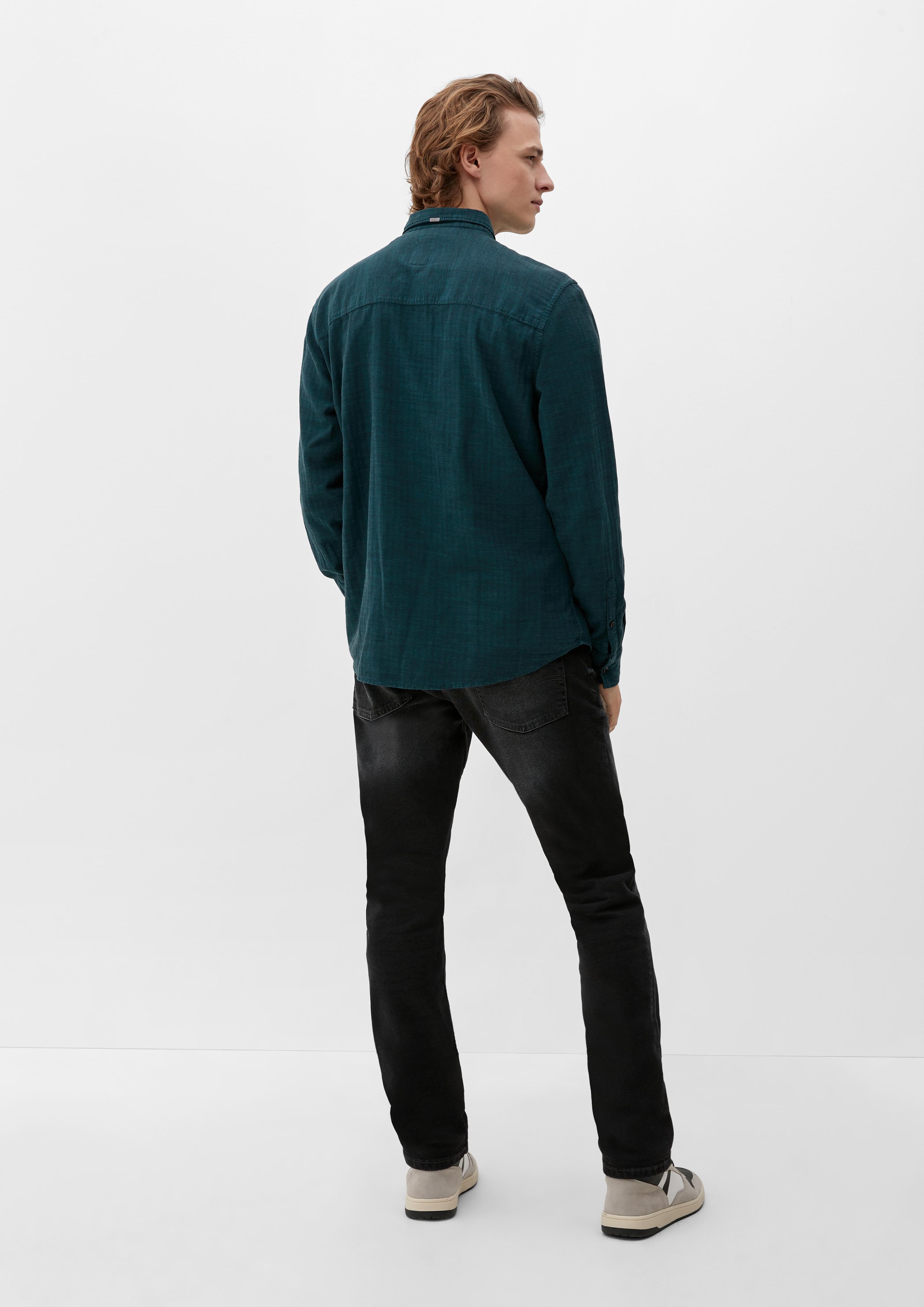 Extra Slim: Hemd mit Fischgrätmuster  2119119-69W0