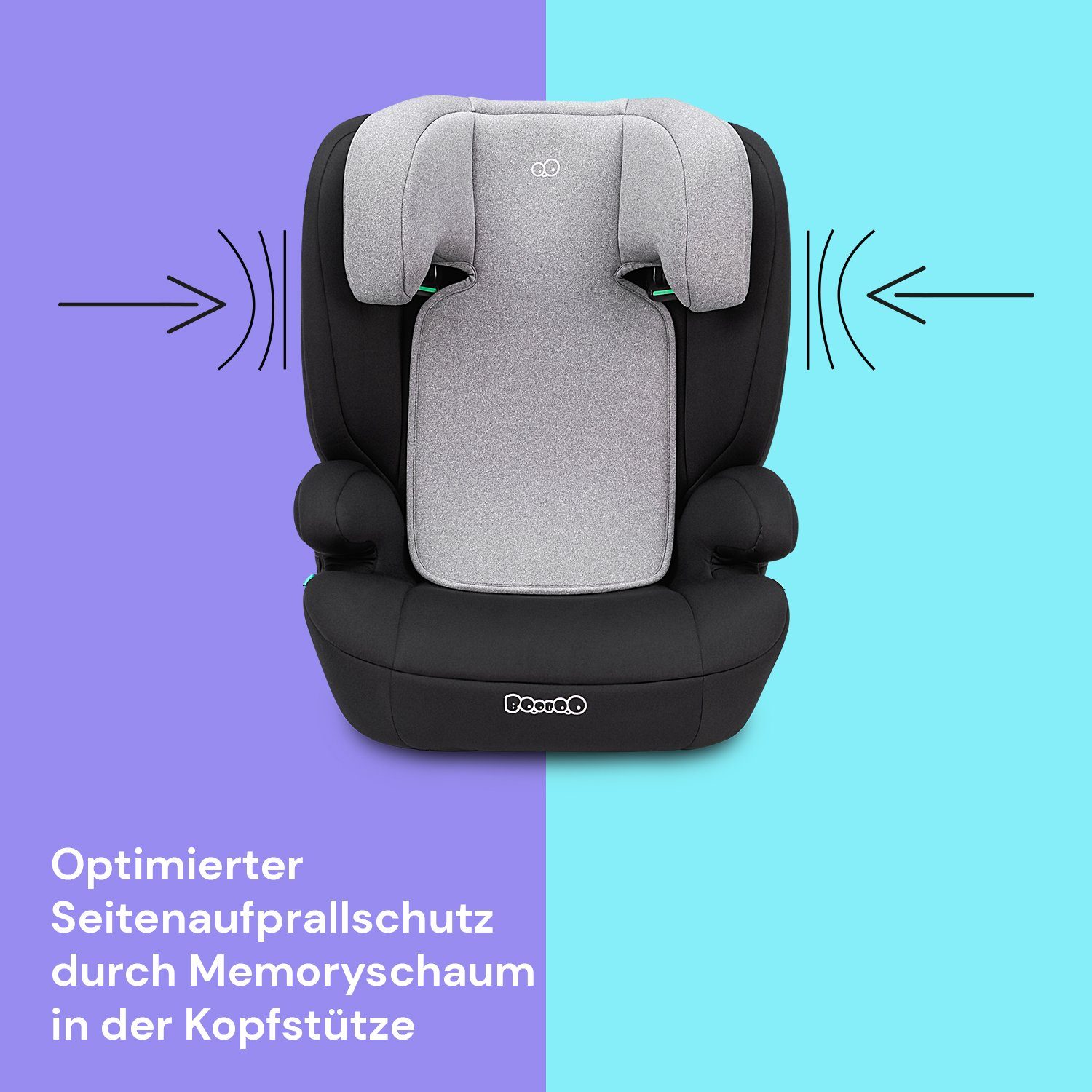 BooBoo Autokindersitz Safety Oslo, ab: 4 Jahren, bis: 12 Jahre, Kindersitz ohne Isofix, für Kinder von 100 bis 150 cm