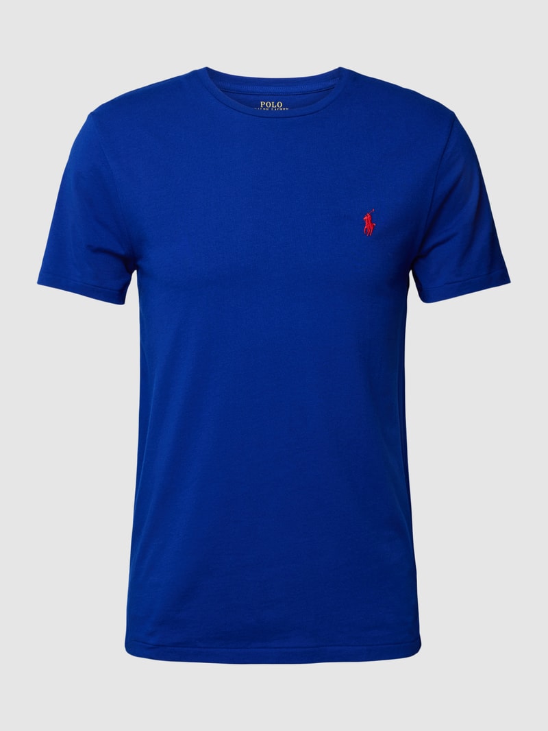 T-Shirt in Melange-Optik in royalblau