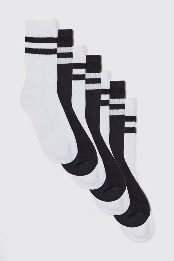7er-Pack Sport-Socken mit Streifen