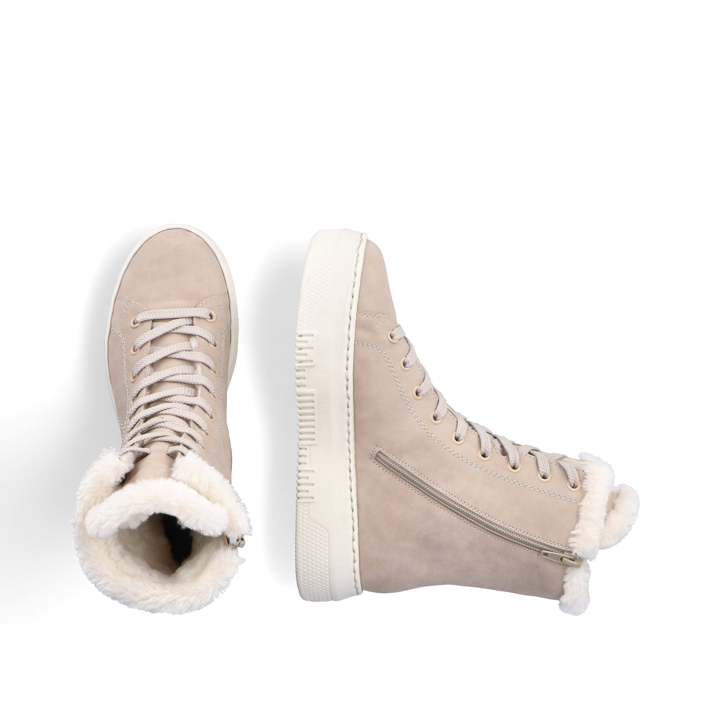 Rieker Damen Schnürstiefel champagner
